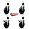 Service Caster 5'' Soft Rubber Wheel Swivel 1-7/8'' Expanding Stem Caster Set 2 Brakes, 4PK SCC-EX20S514-SRS-2-PLB-2-178 - alternate 5